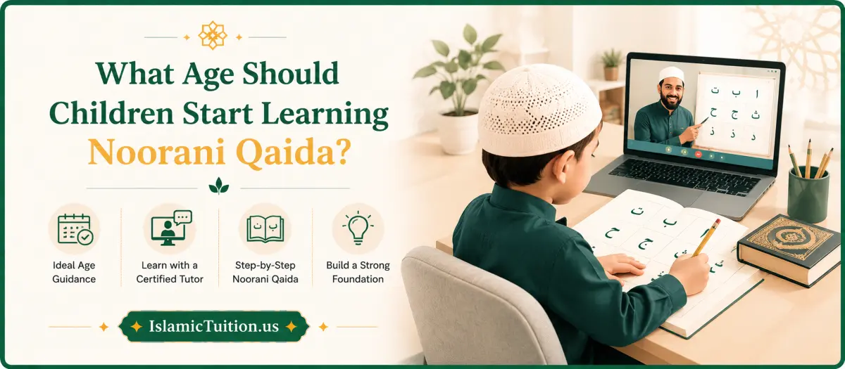 A 5 years old child learning Arabic letters online with a certified Quran tutor at Islamic Tuition.