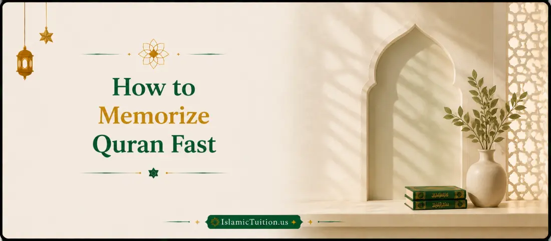 Guide explaining how to memorize the Quran with effective Hifz techniques that help with long-term retention and consistent revision.